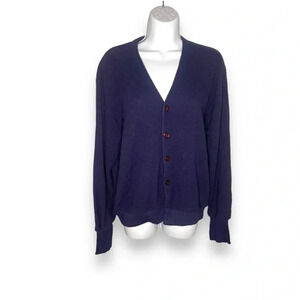 JCPenney Navy Blue Button-Up Cardigan Sweater XL